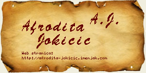 Afrodita Jokičić vizit kartica